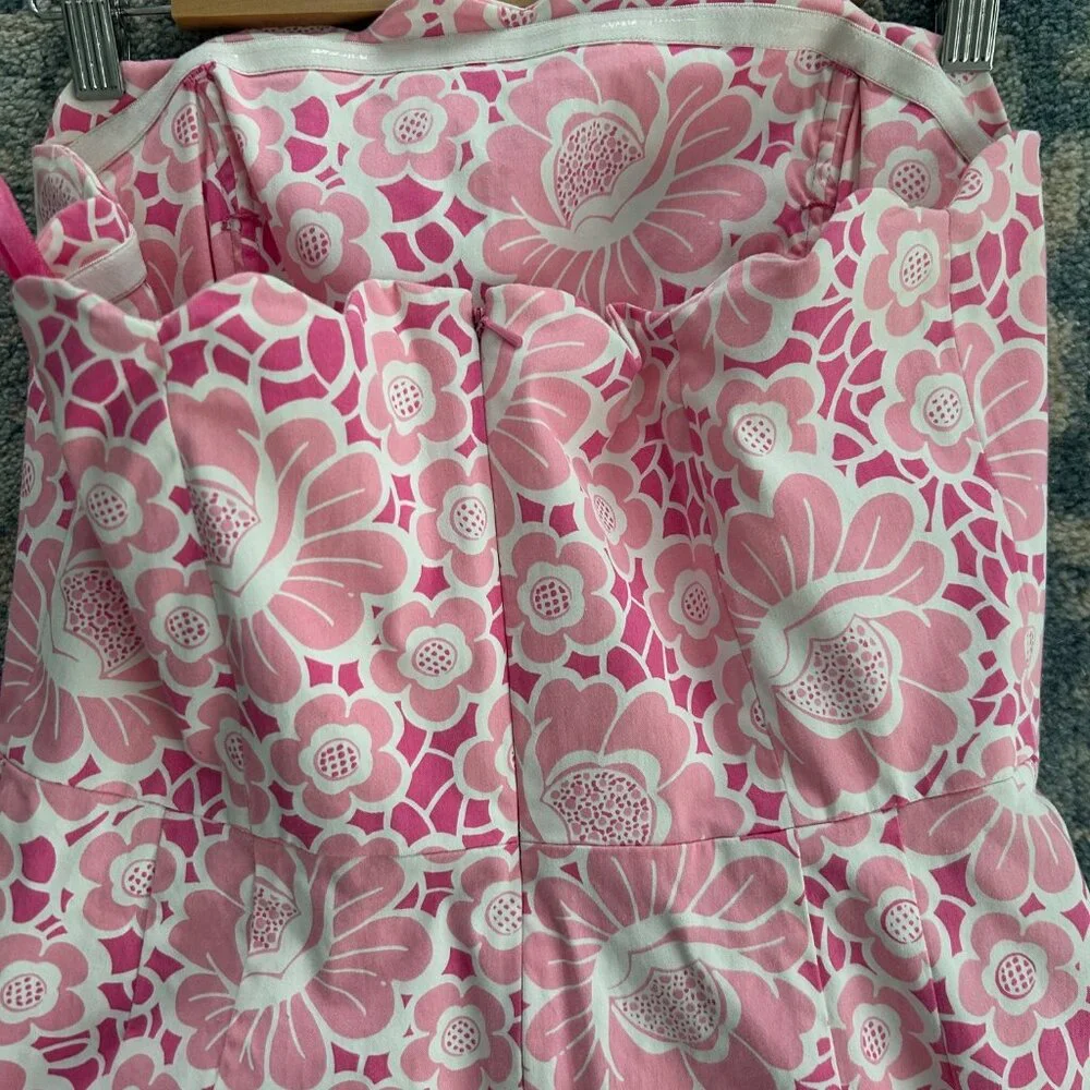 Lilly Pulitzer Pink and White Sleeveless Dress - Picture 5 of 7